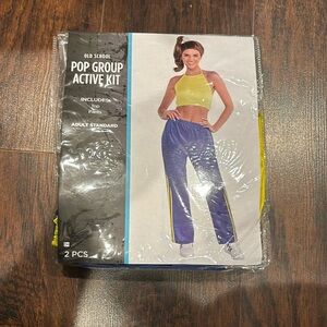 NWT! Pop Group like Spice Girls - Yellow Crop Top and Blue Pants